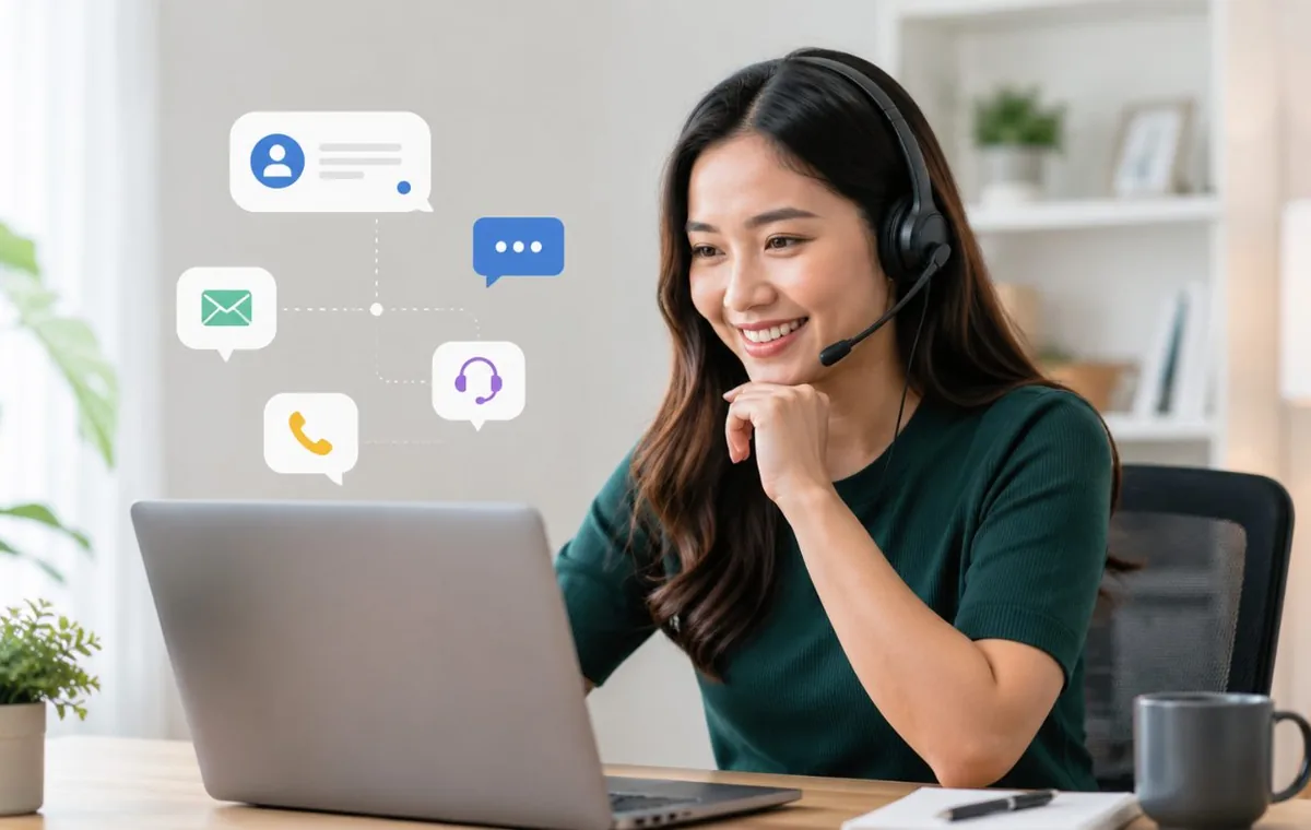 Remote customer support professional